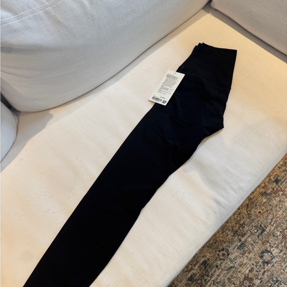 Lululemon align ribbed high rise leggings 28” length, size 6 (small)